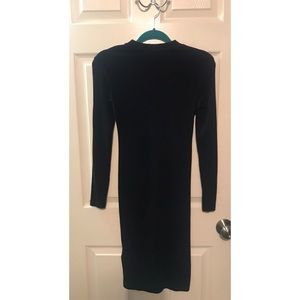 Black turtleneck bodycon dress